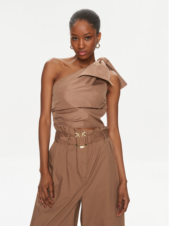 PINKO Pinko Bluza Nosiola 102780 Y3LE Rjava Slim Fit