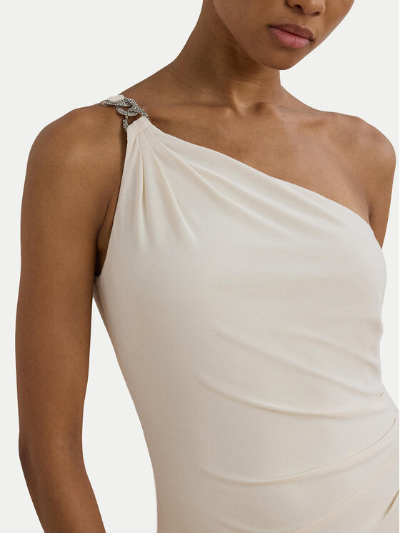 LAUREN RALPH LAUREN LAUREN RALPH LAUREN Večerní šaty 2,53751E+11 Krémová Slim Fit