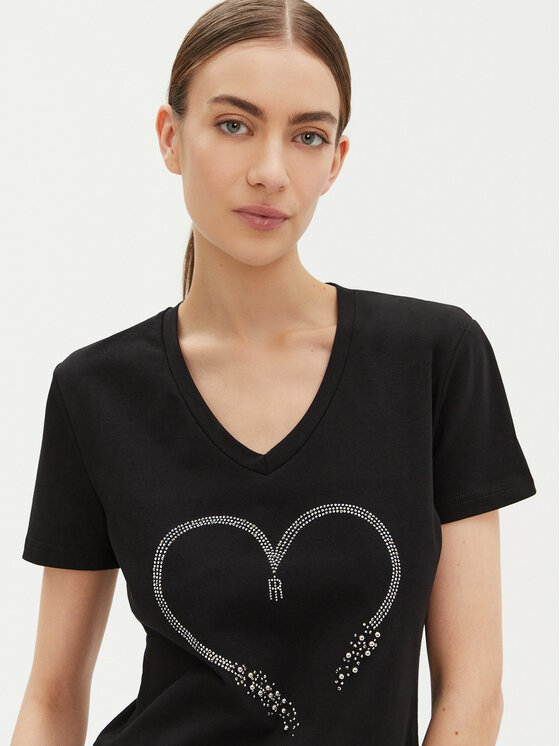 Fracomina Fracomina Tricou FP25ST3007J401N5 Negru Regular Fit