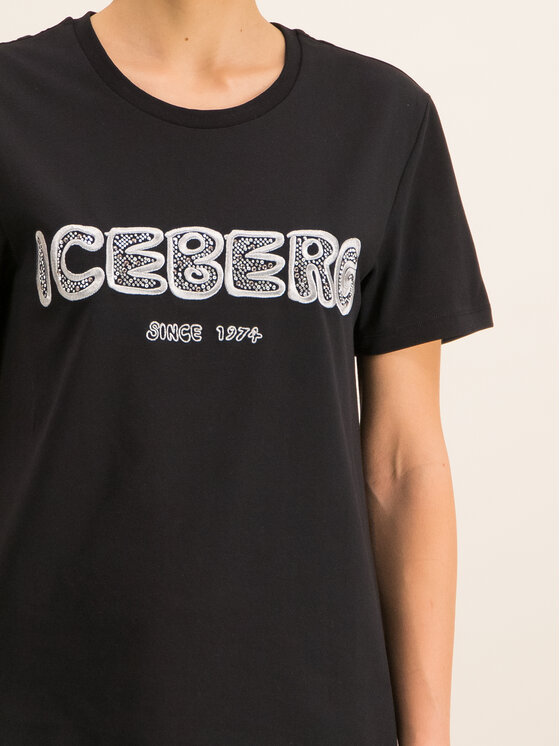 Iceberg Iceberg Marškinėliai 20EI2P0F0926309 Juoda Regular Fit