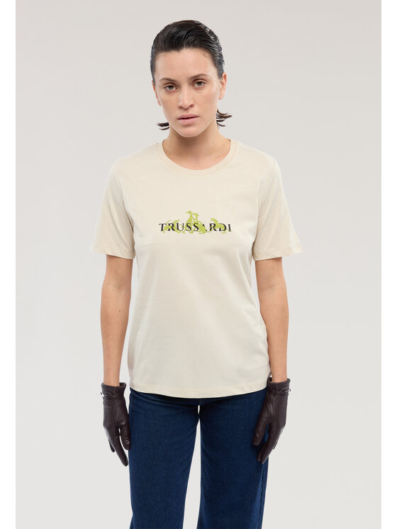 Trussardi Trussardi T-shirt G1336000245N002 Beige Regular Fit