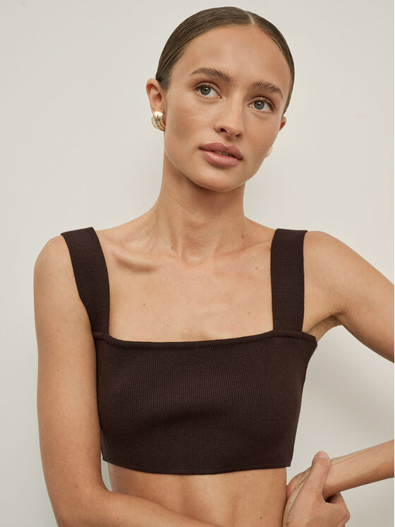 La Mania La Mania Top NEVER Marrone Classic Fit
