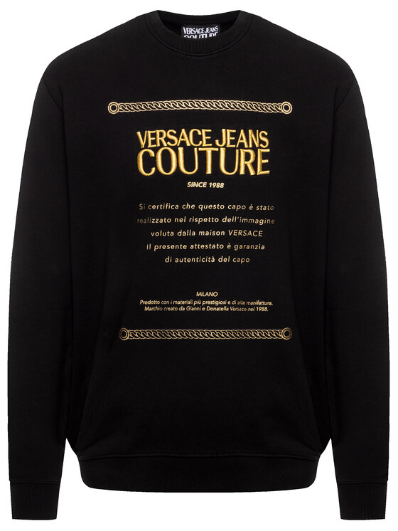 Versace Jeans Couture Versace Jeans Couture Sweatshirt B7GUA7FN Schwarz Regular Fit