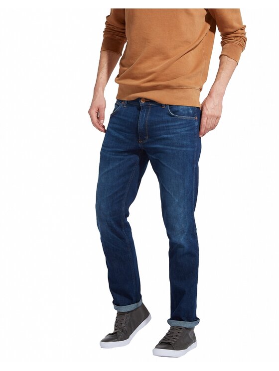 Wrangler Wrangler Jeansy Greensboro FOR REAL Granatowy Regular Fit