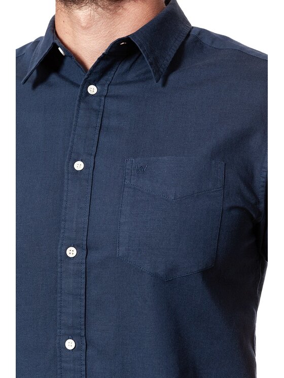 Wrangler Wrangler Camicia 1 PKT SHIRT Blu Regular Fit
