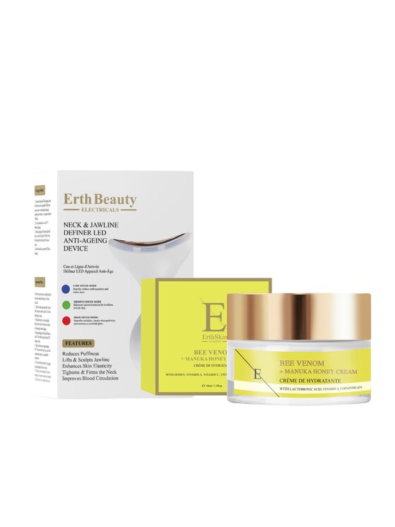 Erthskin London Erthskin London Duo do Szyi i Żuchwy z Jadem Pszczelim. Maska LED