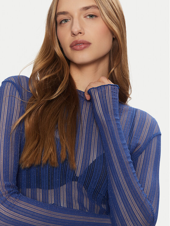 Vila Vila Μπλουζάκι Mist 14102378 Μπλε Slim Fit