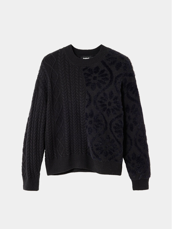 Desigual Desigual Pullover 23WWJF50 Schwarz Loose Fit