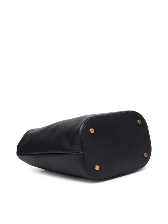 Tommy Hilfiger Tommy Hilfiger Τσάντα Th Marina Bucket Leather AW0AW18739 Μαύρο