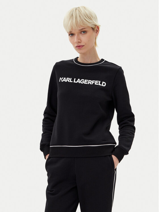 KARL LAGERFELD KARL LAGERFELD Pulóver A2W20066 Fekete Regular Fit