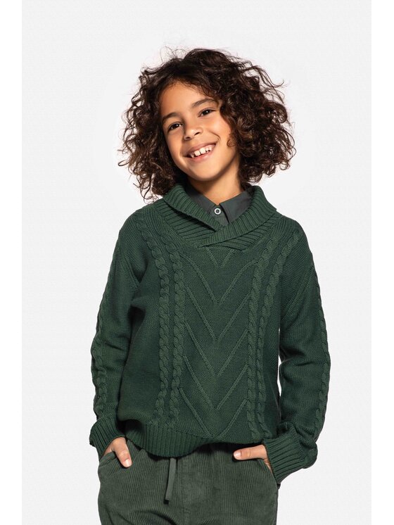 Coccodrillo Coccodrillo Sweter ZC3172101CBJ-011 Zielony Regular Fit