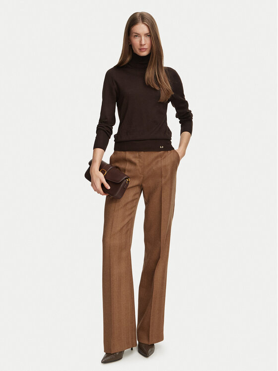 Luisa Spagnoli Luisa Spagnoli Rollkragenpullover Manos F 100524 Dunkelbraun Regular Fit