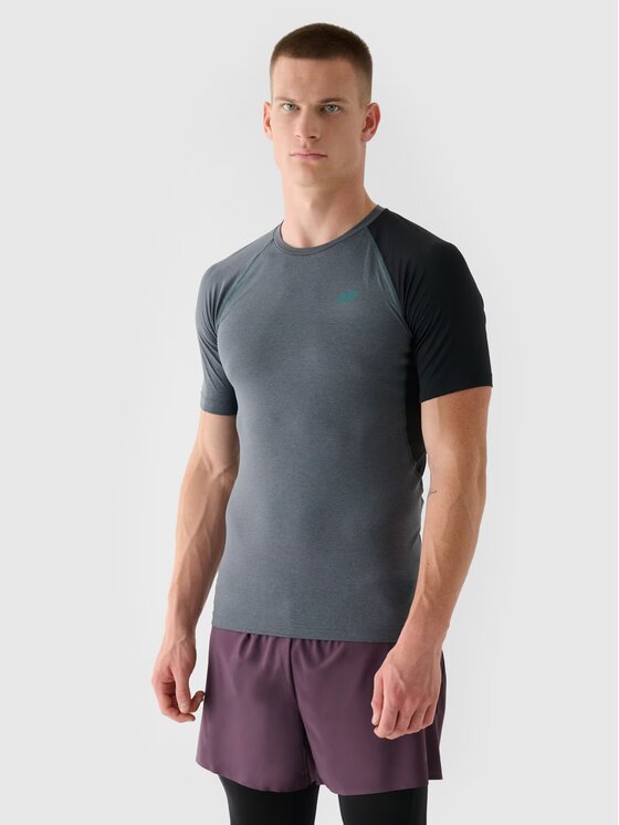 4F 4F Maglietta tecnica 4FWAW24TFTSM0955-40M Verde Slim Fit