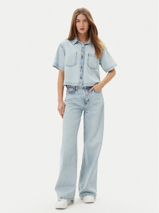 Guess Jeans Guess Jeans Košile W5GH0F D5M83 Modrá Regular Fit