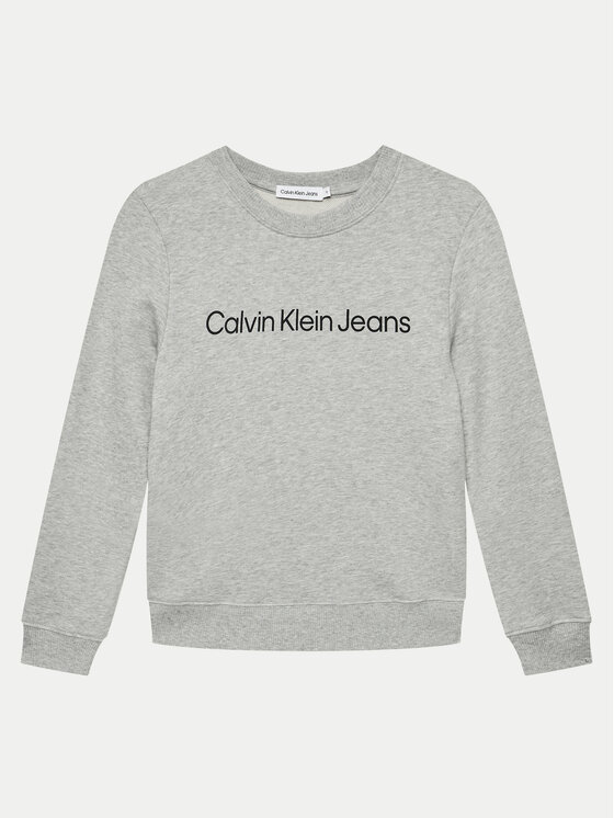 Calvin Klein Jeans Džemperis ar kapuci IU0IU00581 Pelēks Regular Fit