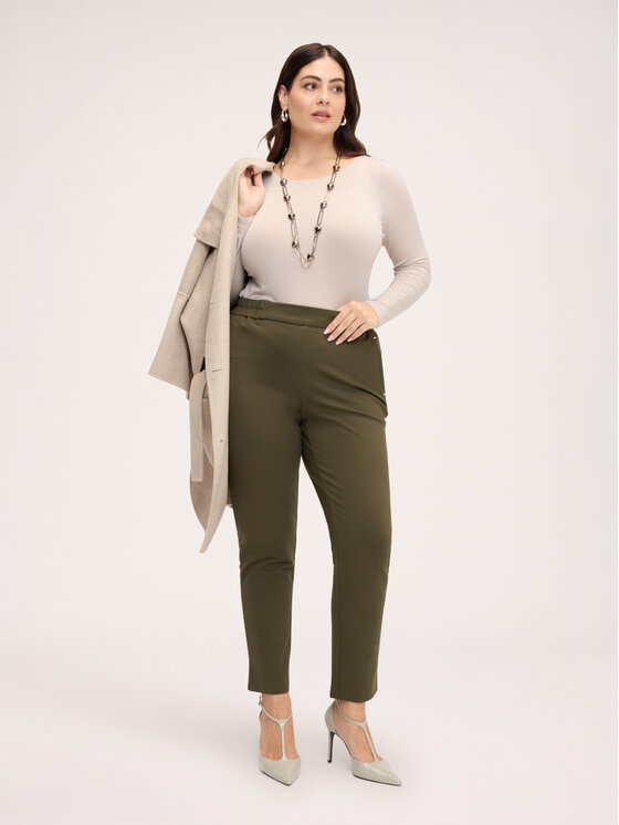 Fiorella Rubino Fiorella Rubino Spodnie materiałowe P087L002517N035 Zielony Regular Fit