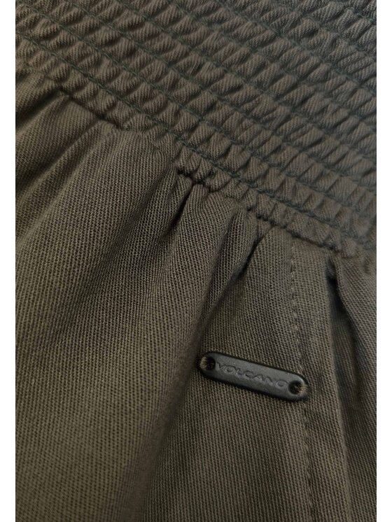 Volcano Volcano Spodnie materiałowe R-AMINA Khaki Regular Fit