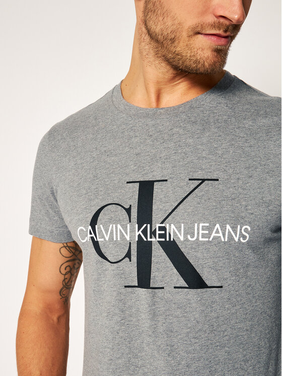 Calvin Klein Jeans Calvin Klein Jeans T-Shirt Core Monogram Logo J30J314314 Szary Regular Fit