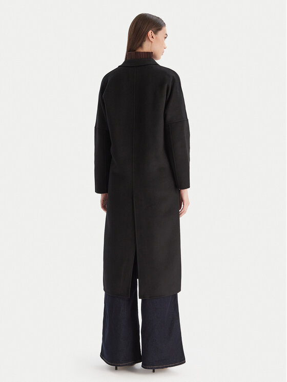 ViCOLO ViCOLO Gyapjú kabát TF0001 Fekete Regular Fit