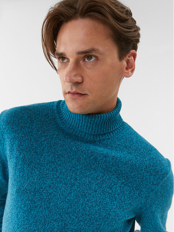 United Colors Of Benetton United Colors Of Benetton Rollkragenpullover 1235U2522 Blau Regular Fit