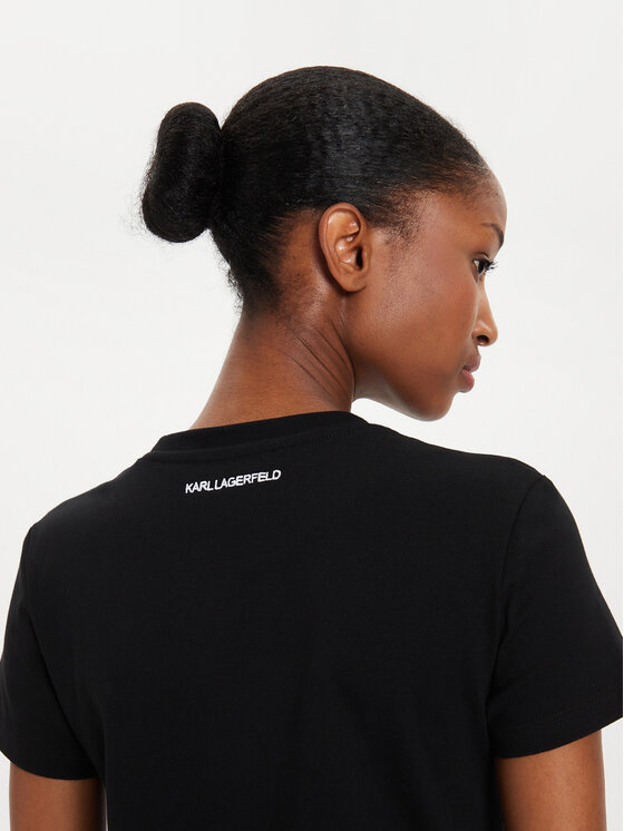 KARL LAGERFELD KARL LAGERFELD T-Shirt 245W1706 Czarny Regular Fit