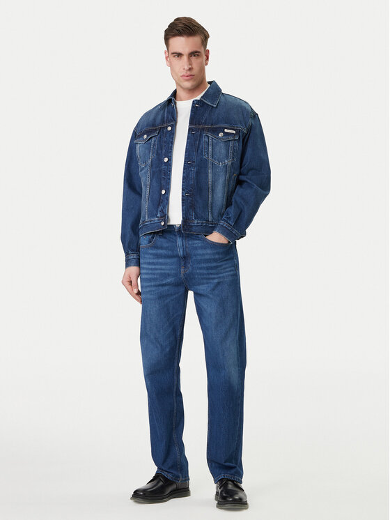 Calvin Klein Jeans Calvin Klein Jeans Kurtka jeansowa 90s LV04RF705G Granatowy Regular Fit
