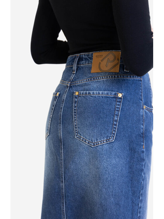 RJ Rocks Jeans RJ Rocks Jeans Spódnica jeansowa Inez Niebieski Casual Fit