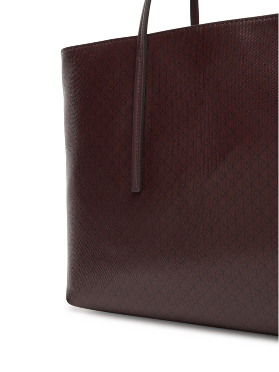 Calvin Klein Calvin Klein Torebka Emblem Aop Tote W/ Pouch LV04F3266G Bordowy