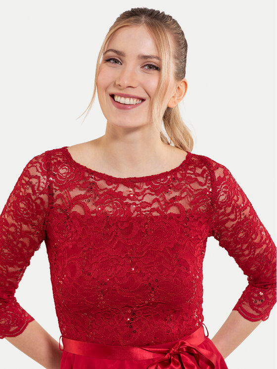 Swing Swing Koktel haljina 77761210 Crvena Regular Fit