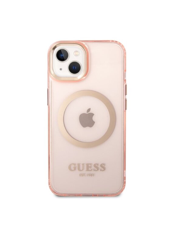 Guess Guess Etui na telefon iPhone 14 Różowy