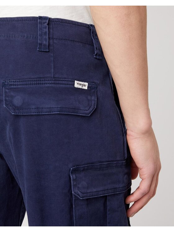 Wrangler Wrangler Pantaloncini di tessuto CASEY CHINO SHORTS Blu Regular Fit