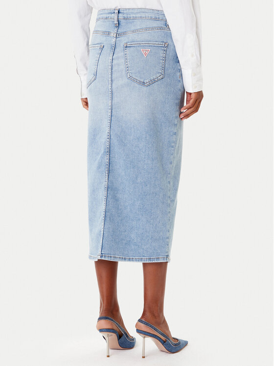 Guess Guess Džinsa svārki W5YD1L D5QQ0 Zils Regular Fit