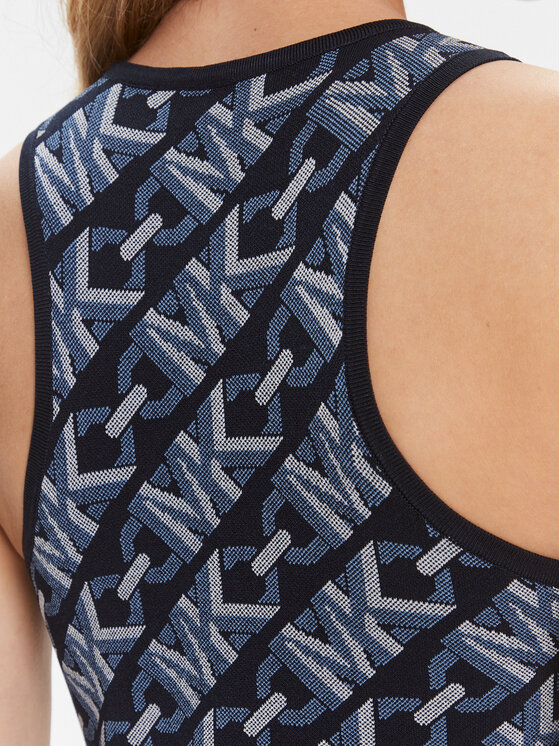 MICHAEL Michael Kors MICHAEL Michael Kors Vasarinė suknelė MH381SL9Z6 Tamsiai mėlyna Slim Fit