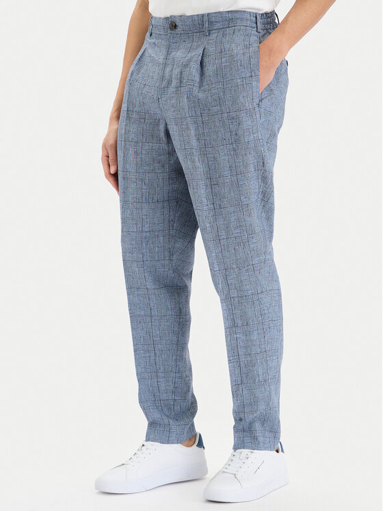 Tommy Hilfiger Tommy Hilfiger Текстилни панталони Smart MW0MW42715 Тъмносин Regular Fit