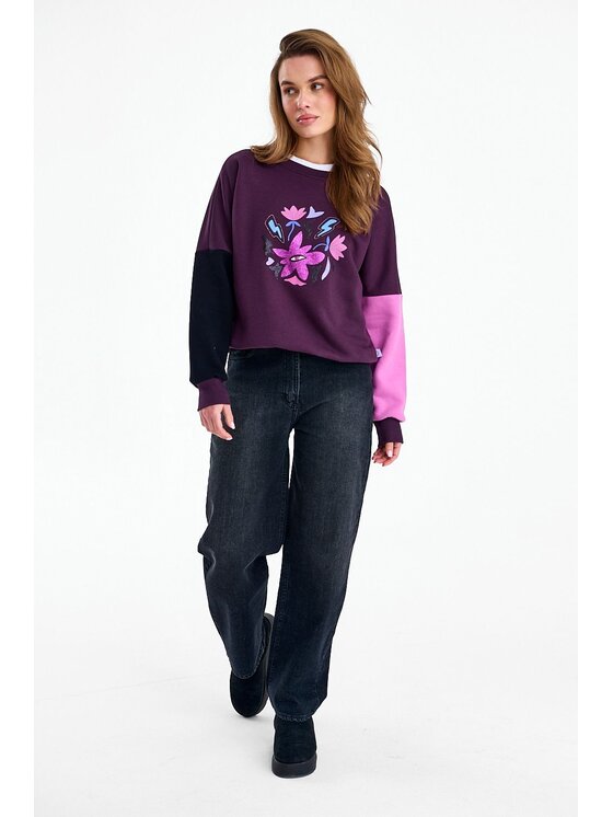 NAOKO NAOKO Bluza Purple Rain Różowy Regular Fit
