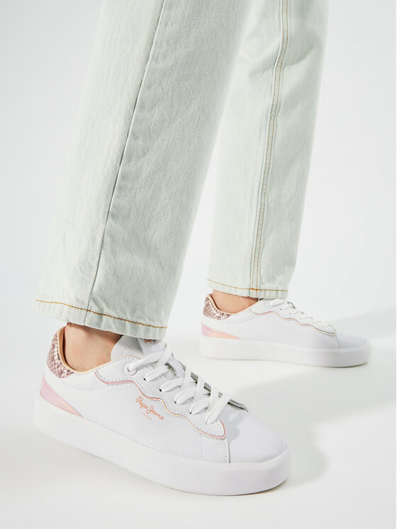Pepe Jeans Pepe Jeans Sneakersy Dobbie Seal PLS00006 Biały