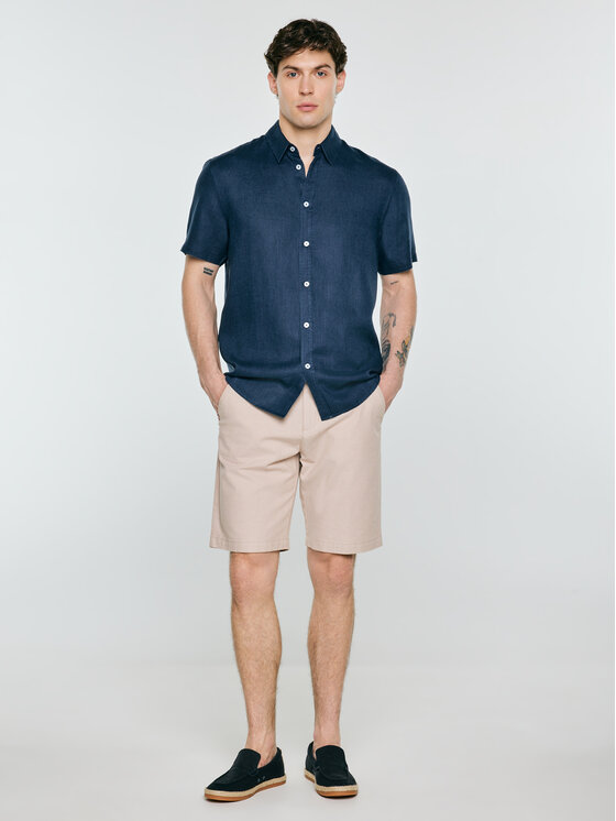 BIG STAR BIG STAR Koszula LINERSO Granatowy Basic Fit
