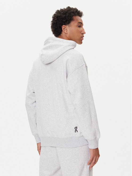 On On Majica dugih rukava Club Hoodie 1ME1003 Siva Relaxed Fit