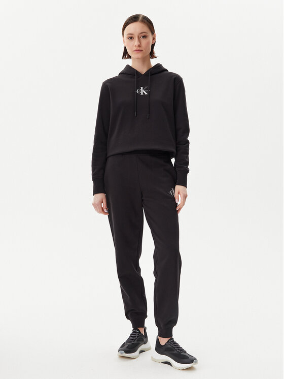 Calvin Klein Jeans Calvin Klein Jeans Mikina Monologo J20J225358 Čierna Regular Fit