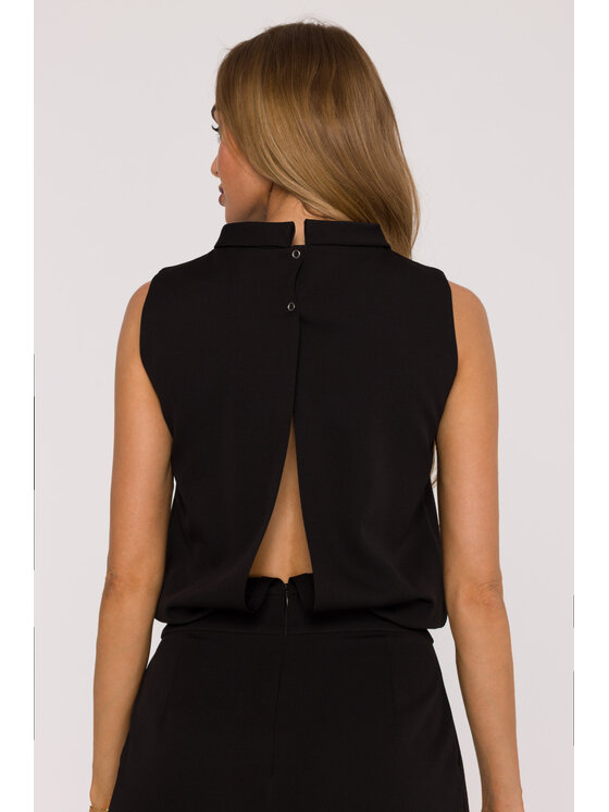 Made of Emotion Made of Emotion Kombinezon M382 Czarny Wide Leg