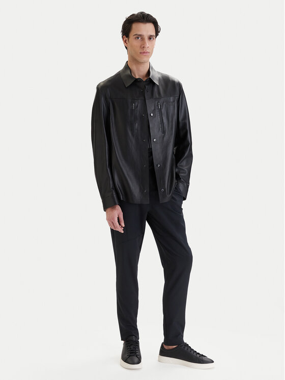 BOSS BOSS Шкіряна куртка PS Spirit70 50560422 Чорний Regular Fit