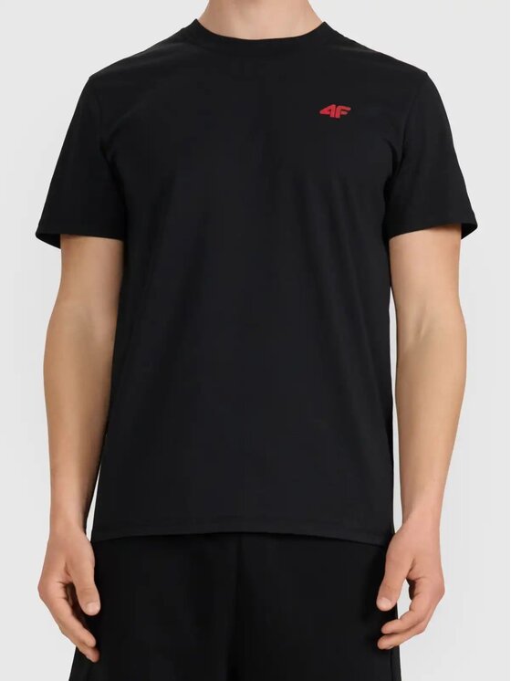4F 4F T-Shirt Z-TTSHM3341-2 Czarny Regular Fit