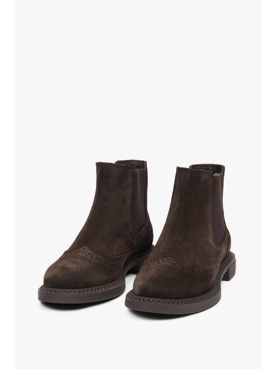 Estro Estro Μποτάκια με λάστιχο ER00118046 Καφέ