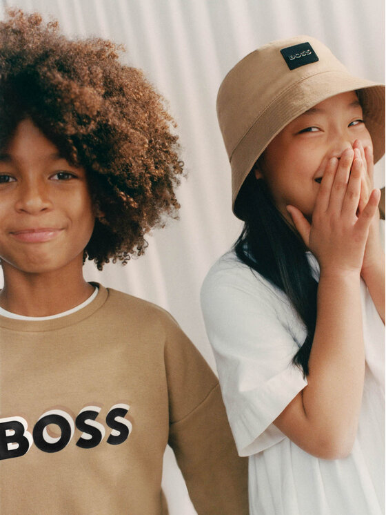 BOSS Boss Суитшърт J50717 S Бежов Loose Fit