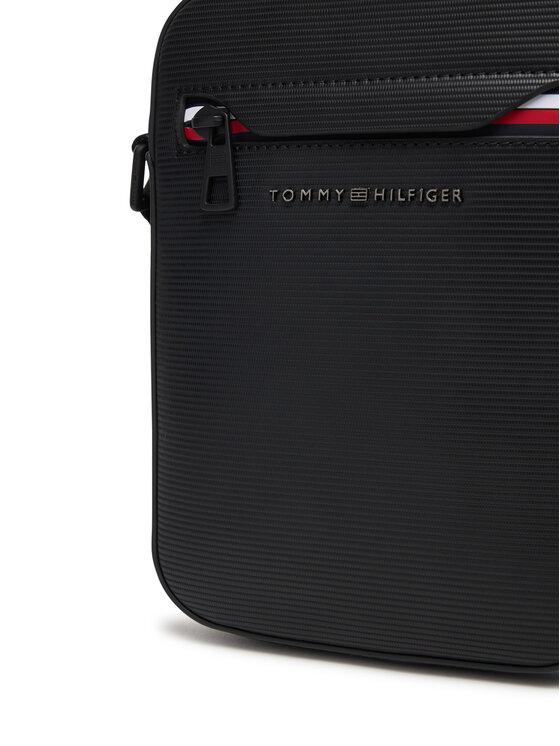 Tommy Hilfiger Tommy Hilfiger Taška cez rameno Th Corp Mini Reporter AM0AM14020 Čierna
