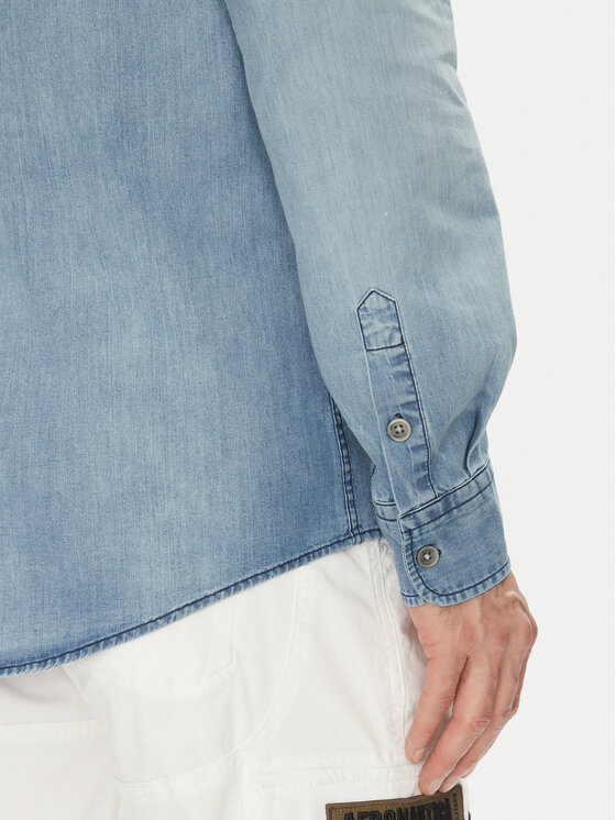 Aeronautica Militare Aeronautica Militare camicia di jeans 251CA1281CT3527 Celeste Regular Fit