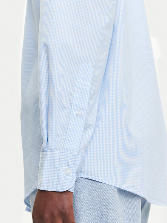 Tommy Jeans Tommy Jeans Srajca Micro Gingham DW0DW20987 Modra Relaxed Fit