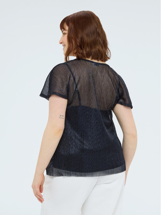 Fiorella Rubino Fiorella Rubino Bluzka G017L009412N034 Niebieski Regular Fit