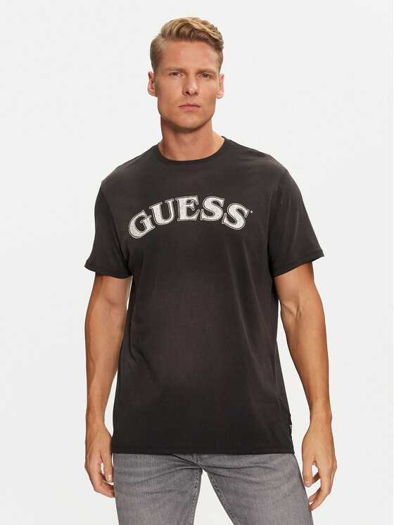 Guess T-shirt M4BI04 K9RM1 Crna Regular Fit