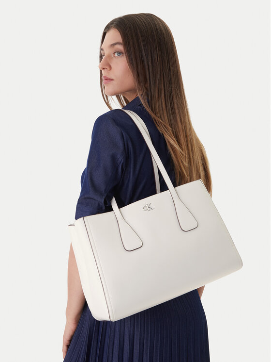 Calvin Klein Calvin Klein Handtasche Ck Medium Work Tote LV04F3442G Weiß
